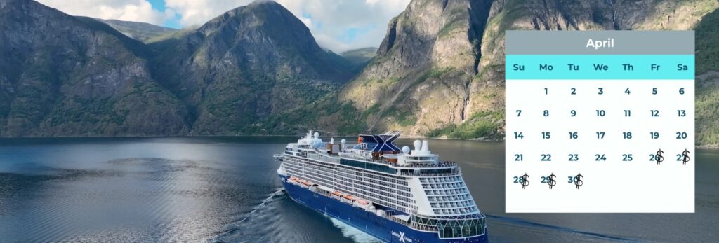 Early cruise booking calendar for best prices